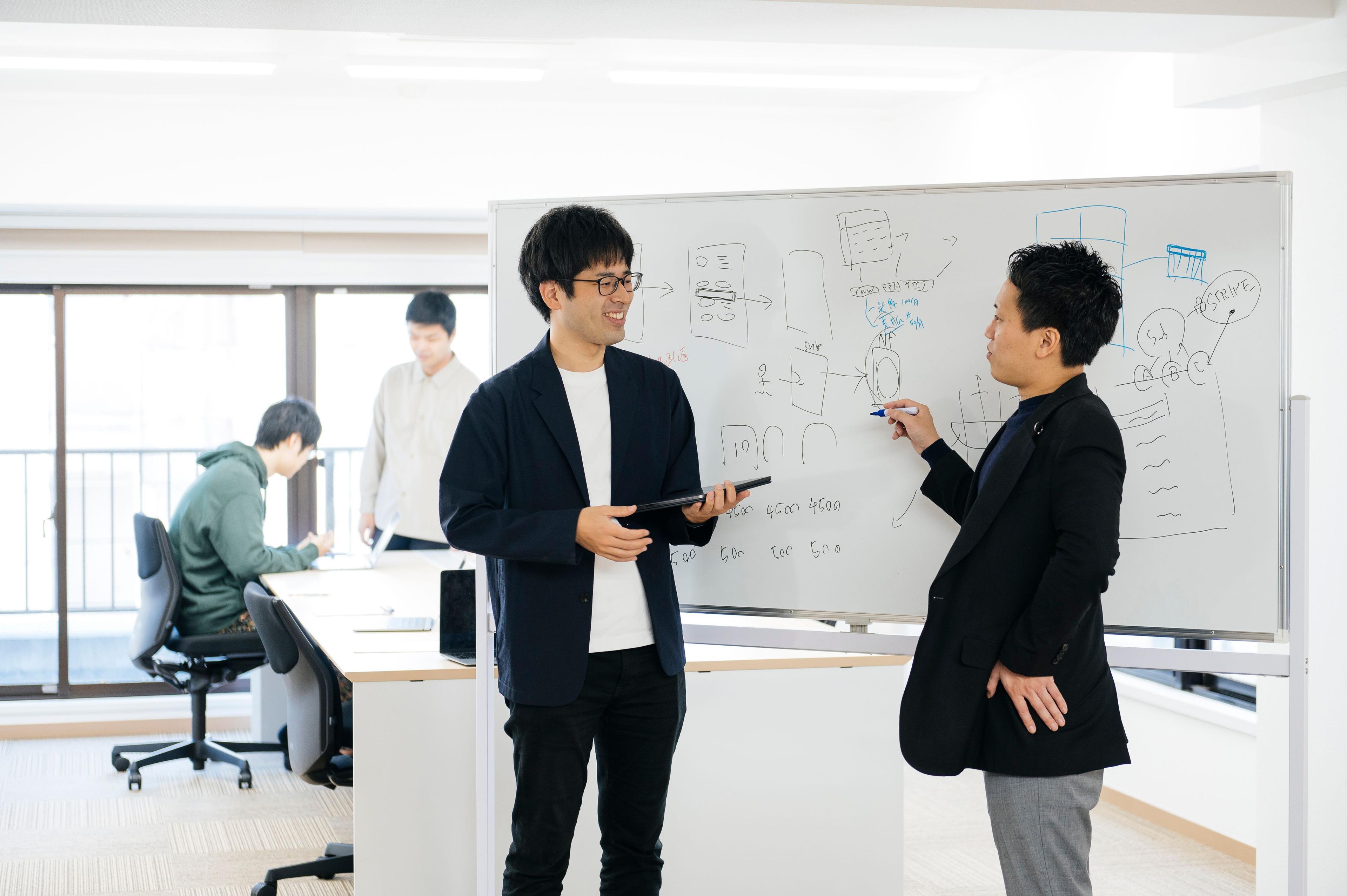 顧客と向き合うrenueメンバー